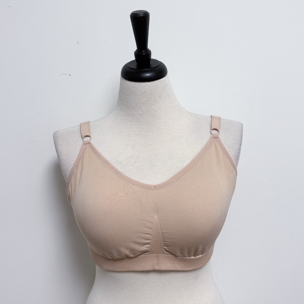 Knix Warm Sand Beige Nude Good To Go Seamless Wireless Cup Padded Bra New XXXL